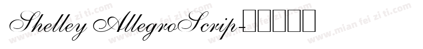 Shelley AllegroScrip字体转换